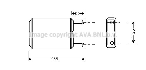 AVA QUALITY COOLING Теплообменник, отопление салона MZ6123